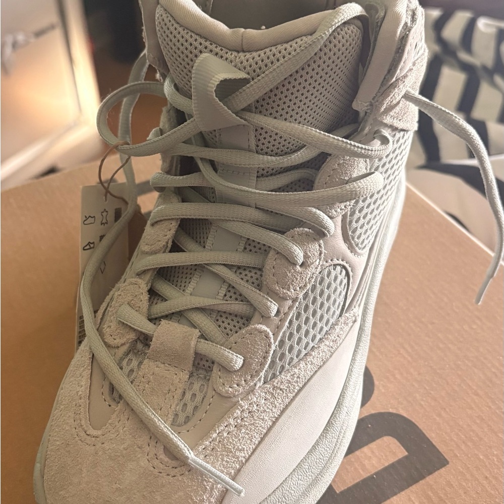 Yeezy Women's Lace Up Boots in Light Gray